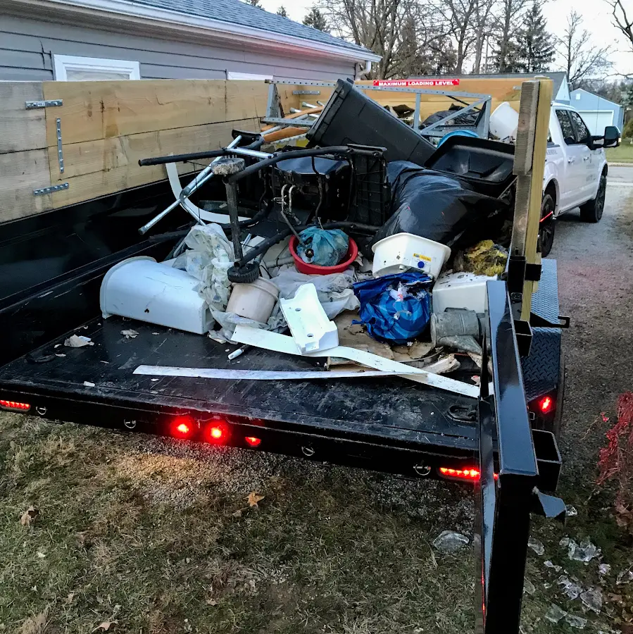 Roll-off dumpster delivered to a residential driveway in North Salem